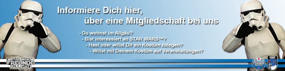 Bild Slider Mitgliedschaft - STAR WARS Freunde Allgäu